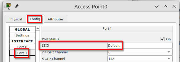 Configuración de SSID en AP-PT-N